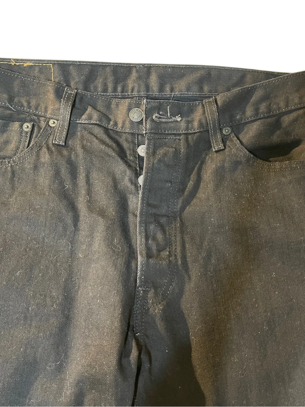 Levi’s 501 Water<Less Black Jeans 36x32 Button Fly Straight Leg Classic